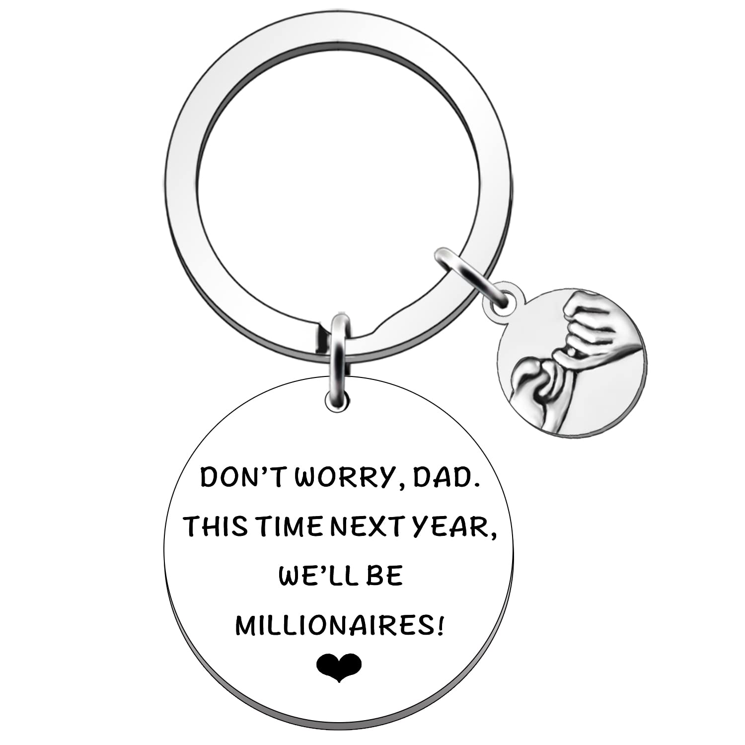 JETTOP Funny Dad Gifts Keyring Only Fools and Horses - Fathers Day Gift Dad Birthday Christmas Xmas Gifts We'll Be Millionaires