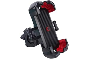 Cryfokt Bike Phone Mount, 360 Degree Rotation Motorcycle Phone Mount, Clamp & Safety Design, Quick Installation, Universal Bi