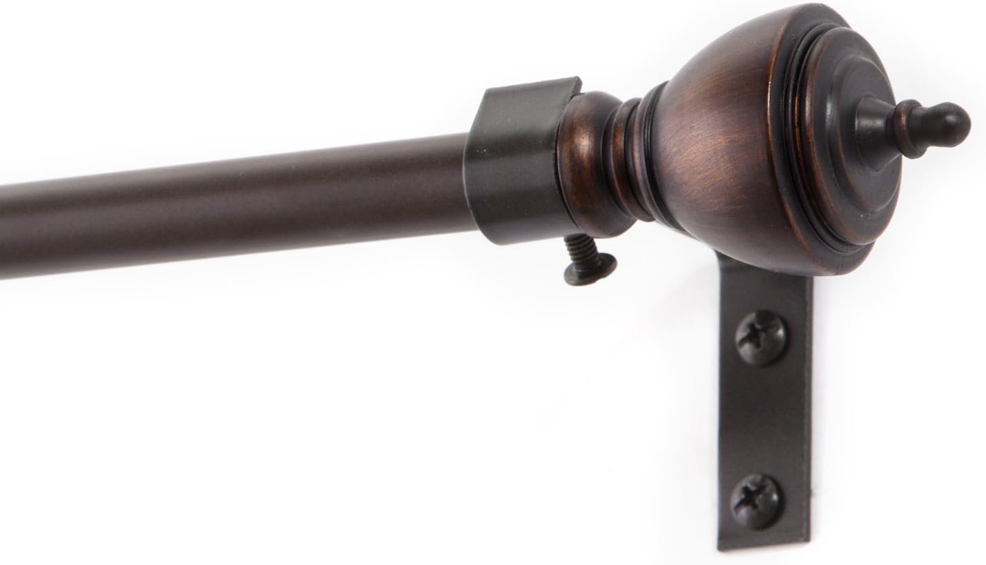 Kenney Butler Window Curtain Rod, 28 to 48-Inch, Aged Copper
