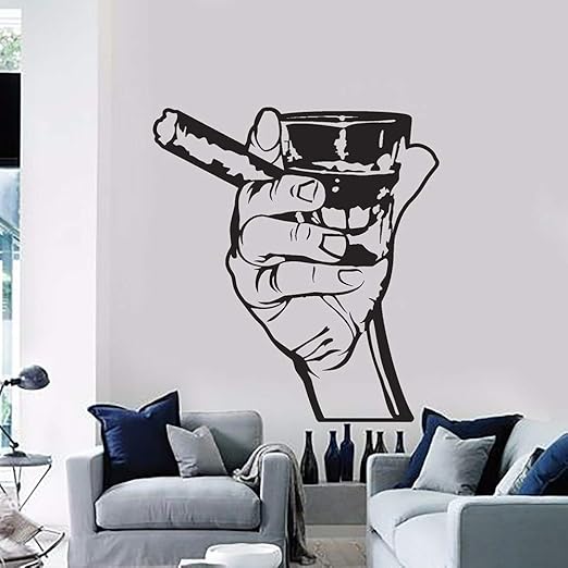 ZRbMR Pub Tatuajes de Pared Beber Alcohol Hombres Bar Whisky Ron