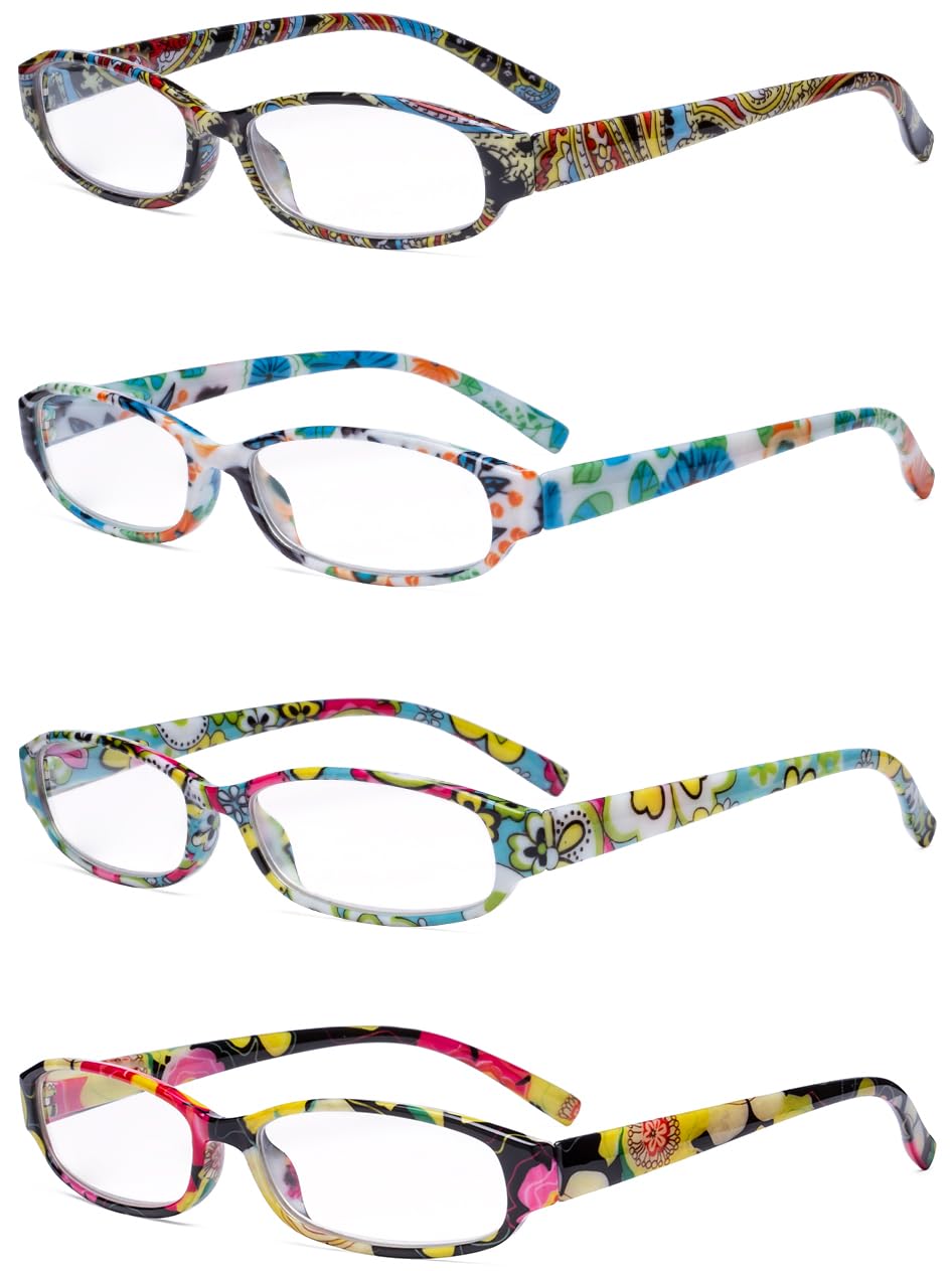 Eyekepper Small Reading Glasses Women - Floral Pattern Readers for Women Reading