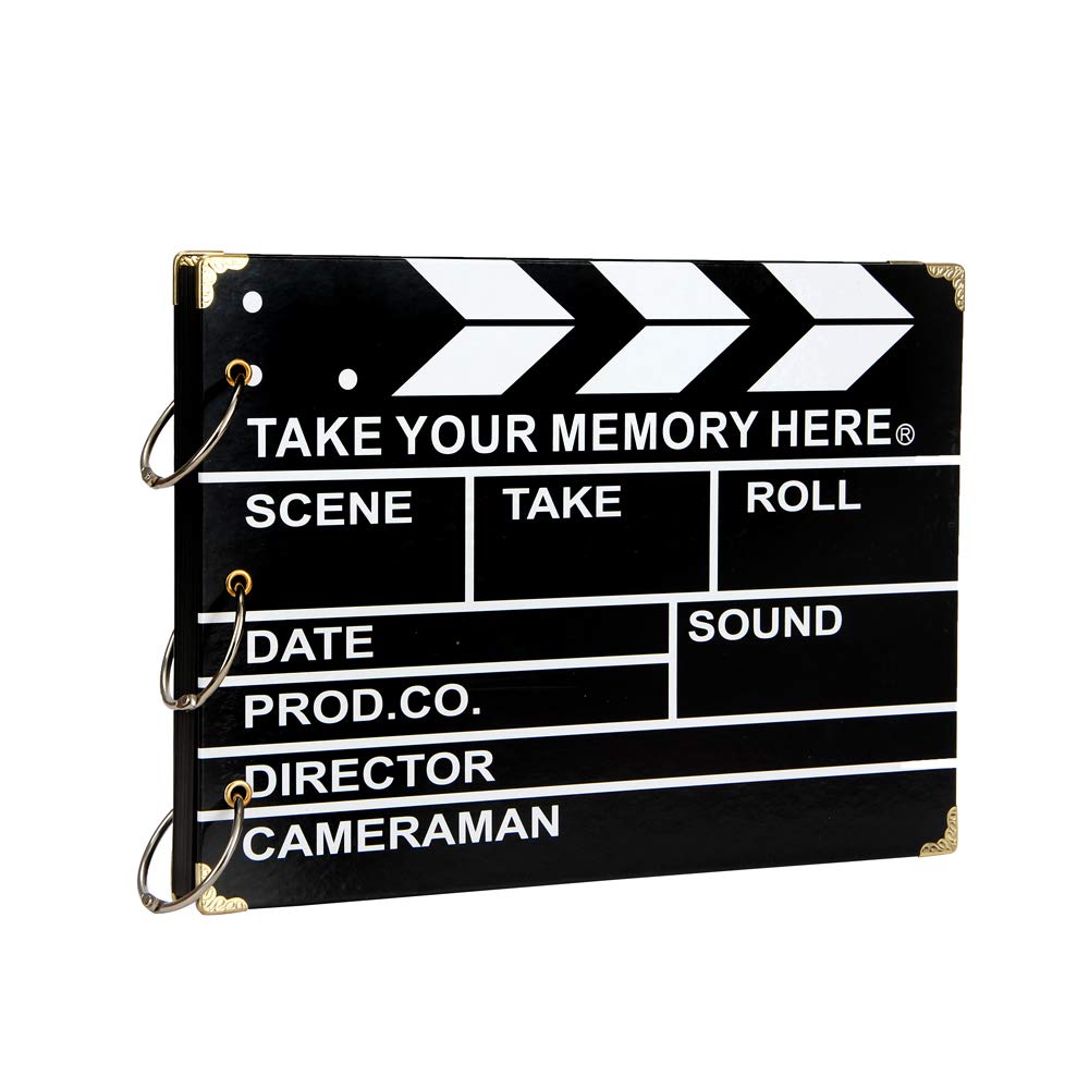 ThxMadam Scrapbook Photo Album 3 Ring Binder Wedding Guest Book DIY Memories Book with 60 Pages Movie Theme Gift for Christmas Valentines Anniversary Mother's Day Birthday for Director Movie Lover