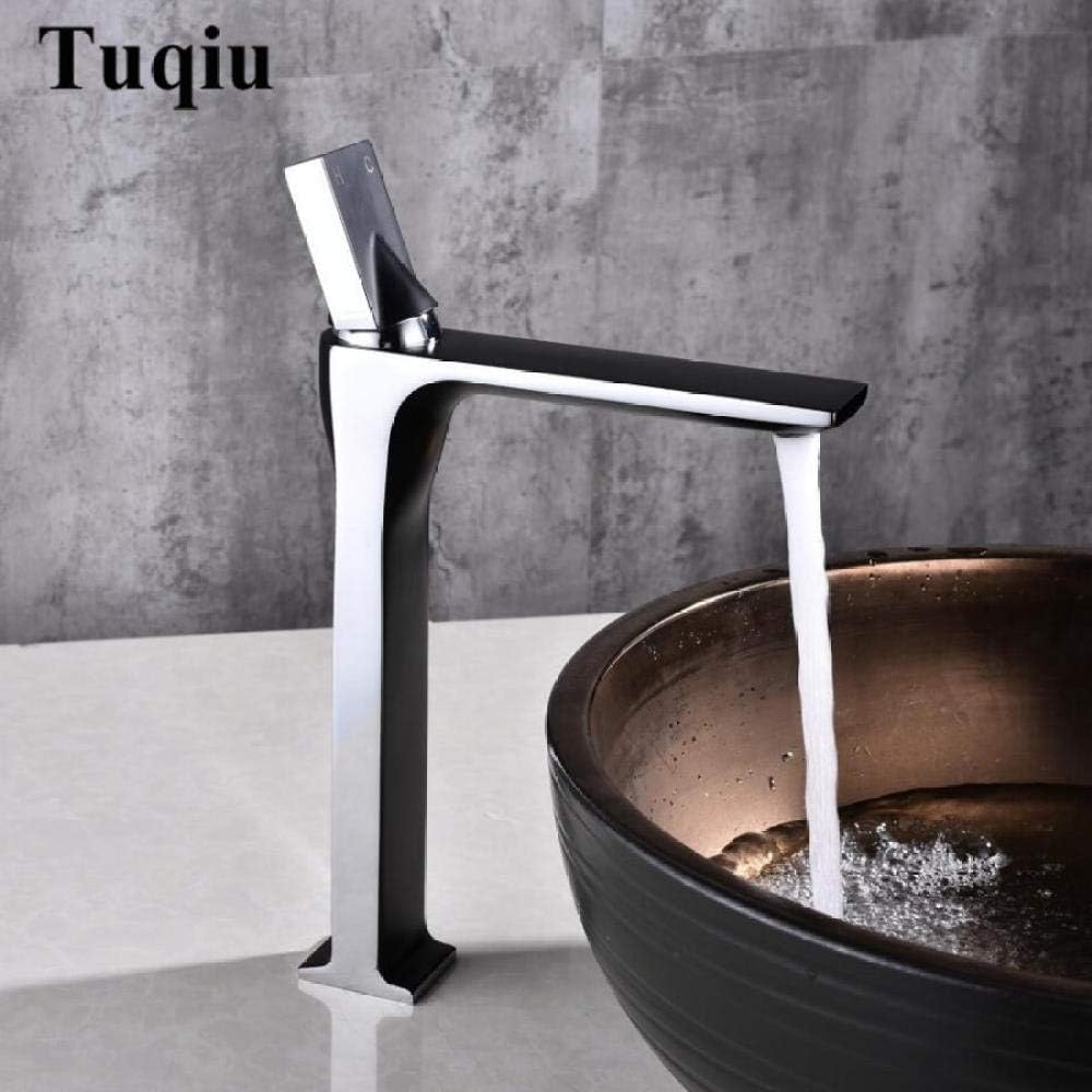 Grifo Cuadrado Cromado Para Baño, Grifería De Lavabo De Latón