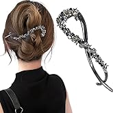 1Pcs Star Rhinestone Bannana Clips for Thick Hair Fashion Banana Hair Clips for Women Elegant French Twist Hair Clip Banana Claw Clip Hair Accessories