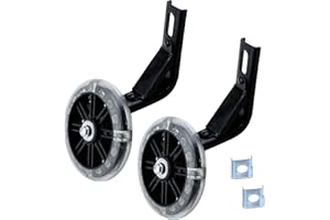 Tsnamay Pair of Bicycle Auxiliary Wheel Children's Bicycles Accessories For 12" 14" 16",Flash Training Wheels