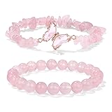 GolbalJew Rose Quartz Bracelet for Women Healing