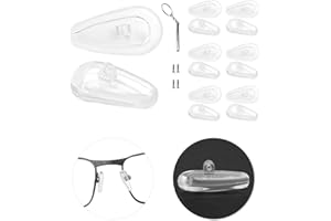 LenzProse 6 Pairs Replacement Nose Pads for Oakley Conductor 6 OO4106/Conductor 8 OO4107/Conductor OX3186/Gauge 3.2 Blade OX5128/Gauge 5.1 OX5125, Soft Nose Pieces Guard Replacement