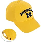 Desert Cactus University of Michigan Baseball Hat UM Wolverines Brimmed Embroidered Cap Adjustable Cloth Strap Adult Type B