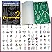 Master Airbrush Brand Airbrush Tattoo Stencils Set Book #2 Reuseable Tattoo Template Set, Book Contains 100 Unique Stencil Designs, All Patterns Come on Vinyl Sheets with a Self Adhesive Backing.