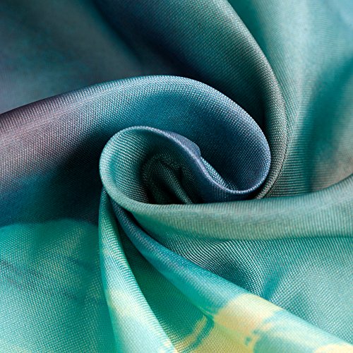 OHLYAH Fabric Shower Curtain Mildew Resistant with Umbrella Design Decor for bathroom, Waterproof and 12 Hooks, Green (Multi2, 69'' W By 70'' L)