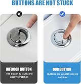 Ancable Toilet Push Button Flush Replacement Dual Chrome Round 38mm 43mm view 2