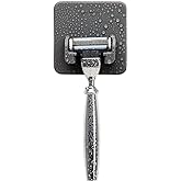 TOOLETRIES The Mason Razor Holder for Bathroom &amp; Shower - Charcoal | Silicone razor holder with a reusable adhesive mount for organised bathroom and shower storage.