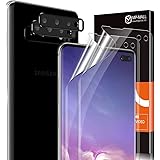 [2+2 Pack] MP-MALL 2 Pack Screen Protector + 2 Pack Camera Lens Protector Compatible for Samsung Galaxy S10 Plus and S10+ Fle