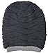 Loritta 1-2 Pack Winter Hat Warm Knitted Wool Thick Baggy Slouchy Beanie Skull Cap for Men black and wine