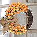 GTIDEA 10pcs Realistic PU Artificial Holland Tulip Flowers Life-Like Faux Bouquet Arrangements for Home Kitchen Living Room Dining Table Wedding Centerpieces Decorations Orange