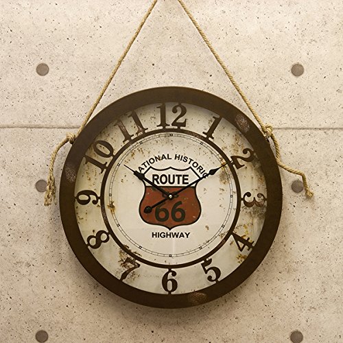 アメリカン ビンテージ風 グランド ビッグ 50cm クロック Route66 ルート66 掛け時計 ルート66 グッズ アメリカ アメリカン 雑貨 掛時計 B01bp2mkue