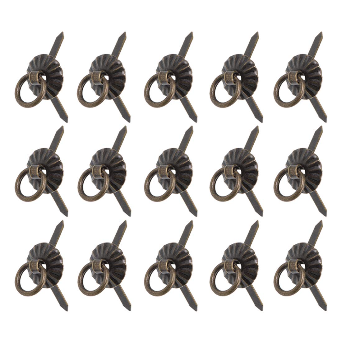 sourcing map 50Pcs Small Ring Pulls Handle for Decorative Jewelry Box Chest Drawer Cabinet