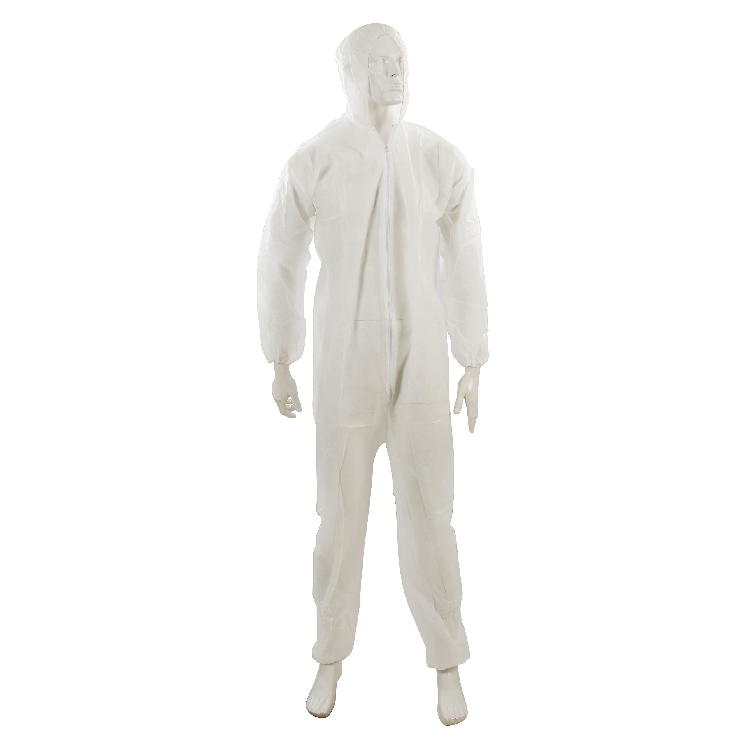 Silverline 580467 Disposable Overall, White, M 120 cm (46")