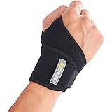 Bracoo Wrist Wrap, Adjustable Compression Neoprene Reversible Support – for Carpal Tunnel Syndrome, Wrist Tendonitis Pain Relief & Injury Recovery