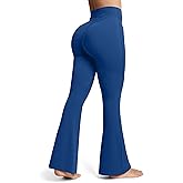 Olmlmt Flare Leggings for Women Butt Lifting - Crossover High Waisted Buttery Soft Gym Workout Yoga Pants