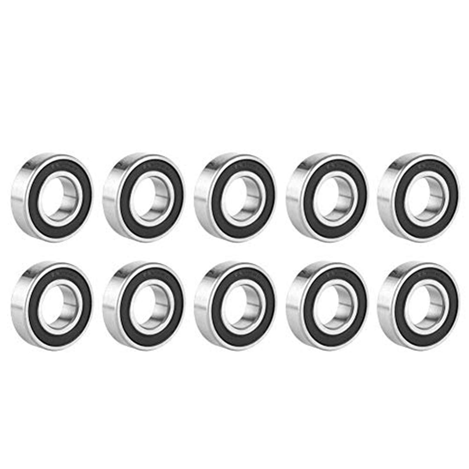 Broco 6205-2RS2 Bearing,10Pcs 6205-2RS High Speed Double-Sided Seal Deep Groove Raceway Ball Bearing