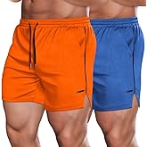 COOFANDY Men's 2 Pack Gym Workout Shorts Quick Dry Athletic Shorts 5 Inch Lightweight Sports Running Shorts with Pockets