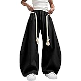 Super Baggy Barrel Sweatpants for Women Men Elastic Waist Lantern Trouser Wide Leg Pants Comfort Unisex