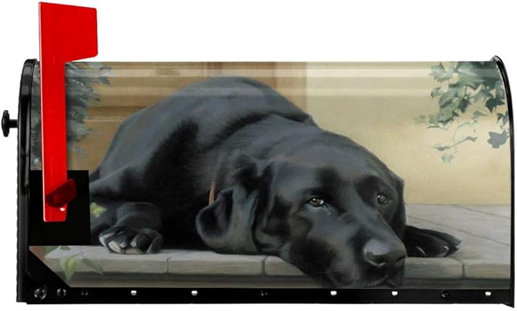 NTQFY Black Lab Mailbox Cover Sun NTQFY Black Lab Mailbox Cover Sun