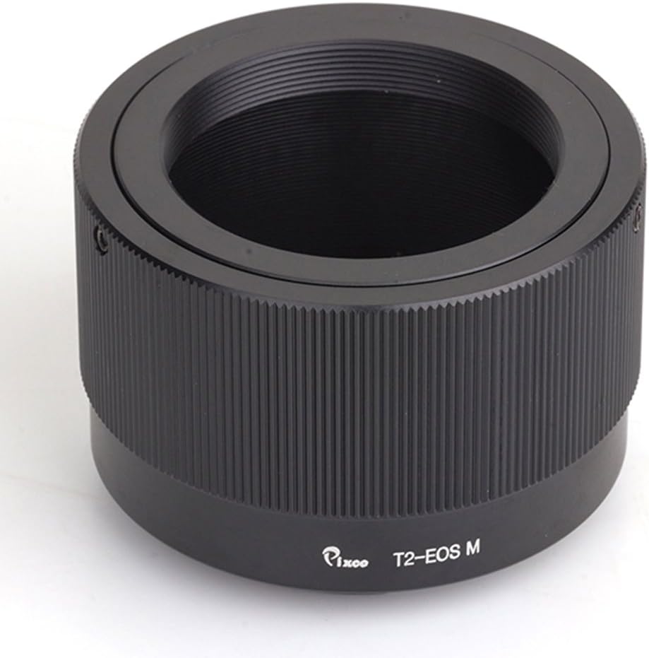 Pixco Lens Adapter Suit for T Mount T-2 T-ring Lens to EOS ·M Camera M50 M6 M5 M10 M3 M2 (T2 -Canon EOS ·M)