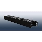 Raising Electronics 1U Horizontal Rack Mount Cable Management Unit with Panel Plastic 19" Rack Mount