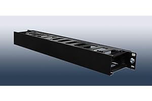 Raising Electronics 1U Horizontal Rack Mount Cable Management Unit with Panel Plastic