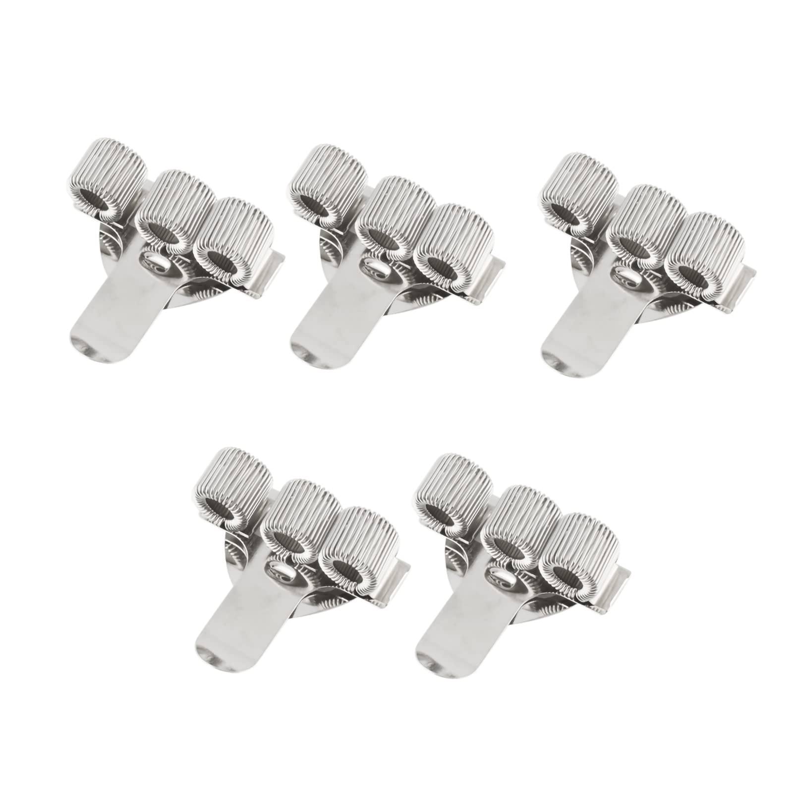 Larcele 5 Pieces Stainless Steel Pen Holder for Clipboard Notebook Fit for Most Pens THBJ-01 (N539)