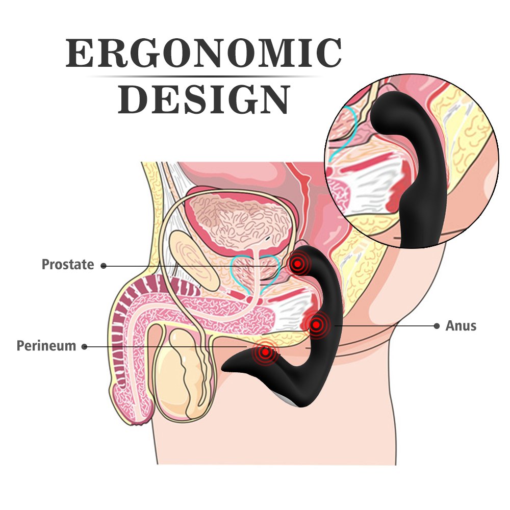 Male Anal Massager 9 Speeds Resonates Vibrating Prostate Massager Waterproof Rechargeable Anal Vibrator Butt Plug Adult Sex Toys for Men Couples