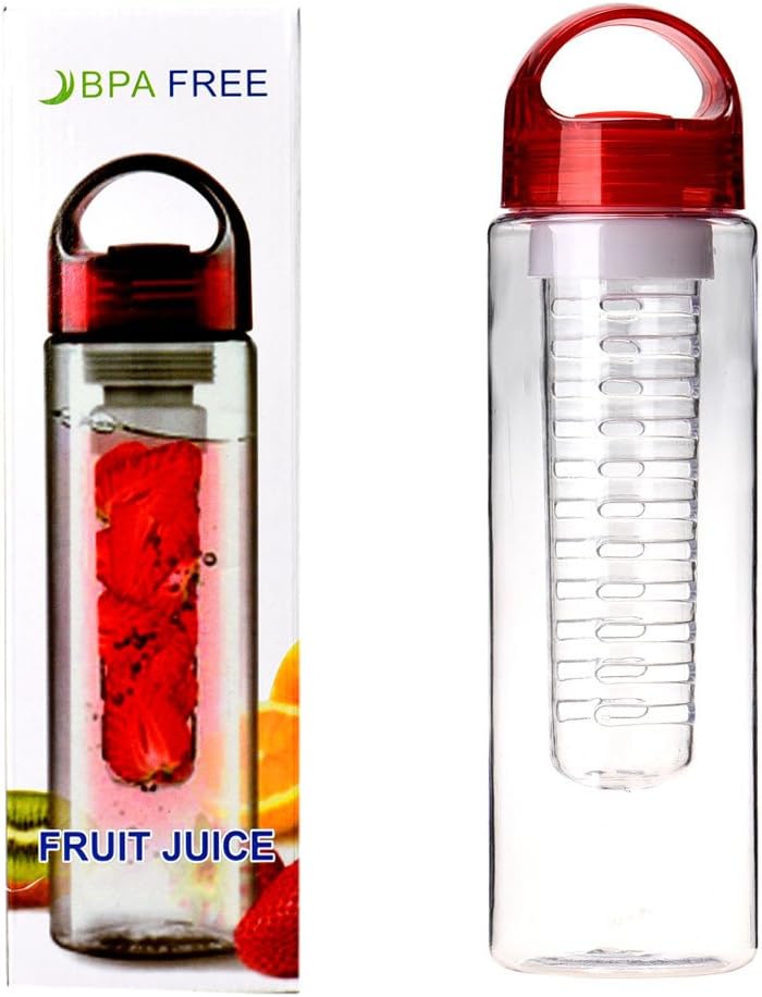 XXYsm 700ML Plastic Fruit Water Bottle Sports Lemon Cup Cup Travel Mug Office Coffee Tea keep Warm Water Bottle Sports Water Bottle Non-Toxic Sport Water Cup