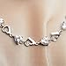 EleQueen 925 Sterling Silver CZ Love Heart of Ocean Titanic Inspired Tennis Bracelet, 7.1