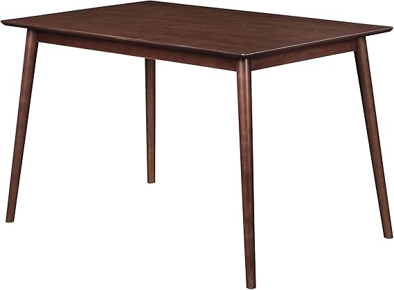 Amazon Com Laluz Furniture Rectangular Dining Set For Home Kitchen Dining Room Rubber Wood 47 Dining Table Table Chair Sets