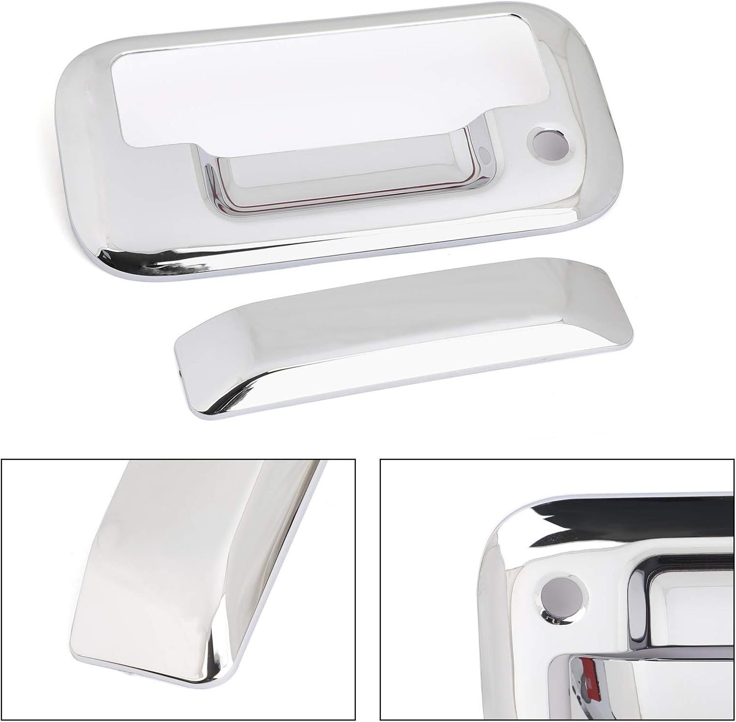 Bruce & Shark Chrome Tailgate Handle Cover for Ford F-150 F-250 F-350 F-450 F-550 Super Duty