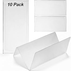 Sodsay 10 Pack Clear Checkbook Protector Divider Insert for Duplicate Checks