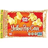 Jolly Time Unpopped Popcorn Kernels, Gourmet Popping Corn for Air Popper Machine or Stovetop, Non-GMO (Yellow Pop Corn, 2 Pound (Pack of 4))