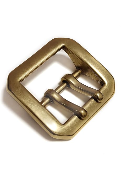 Solid Gold-Tone Brass Belt Buckle - Single Tongue Design Fits 1.5 Inch Belts 3 thumbnail image