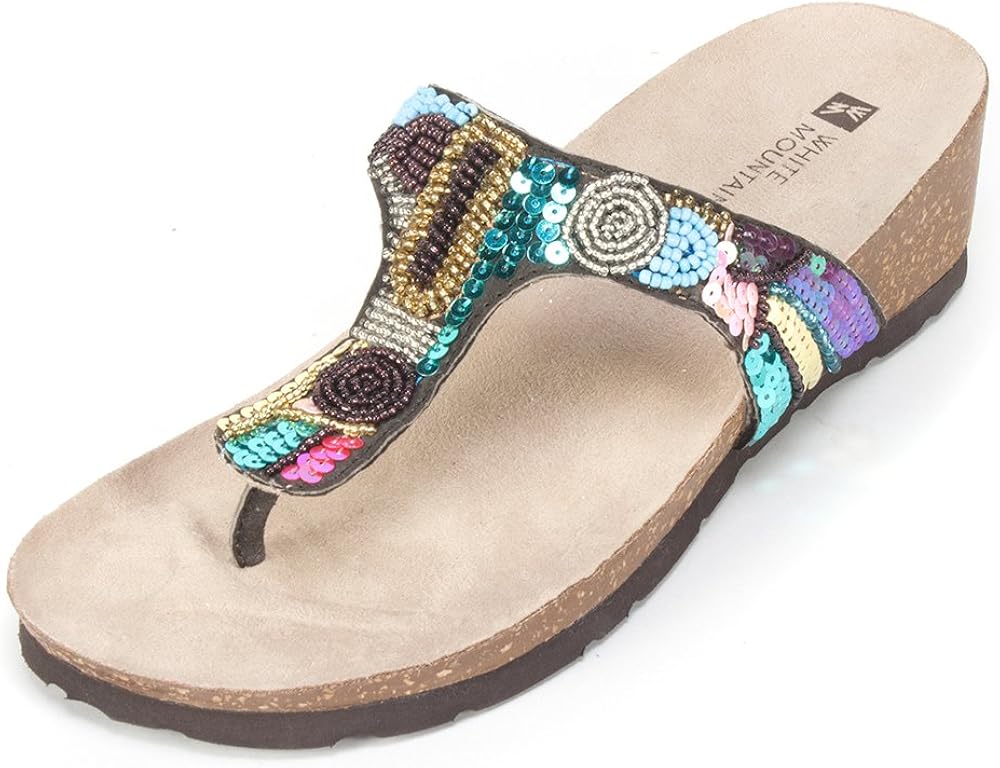 white mountain sparkle sandals