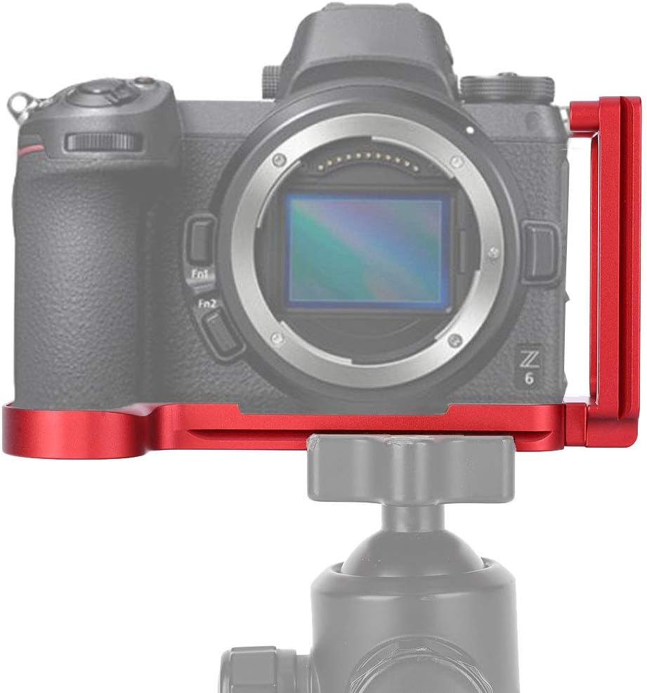 Vertical L Bracket Mount Quick Release Plate Hand Grip for Z6 Z7 Mirrorless Camera(Red) - Image 4