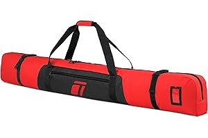 Tonesport Padded Ski Bag For Air Travel - Waterproof, Up to 175 CM Skis