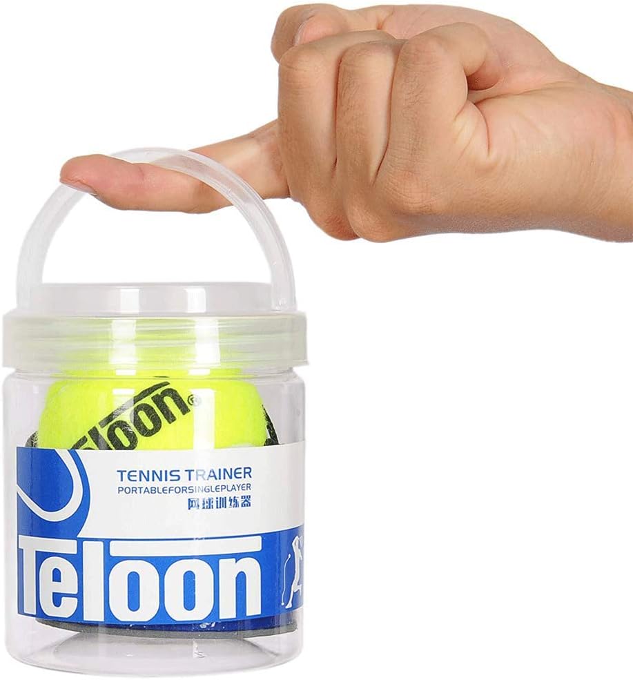 Teloon springen Tennis Trainer Rebound Ball Iron Base Tennis Training Tool，2.35LB Weight Heavy with 2PCS Replaceable String Self-Study Rebound Ball Baseboard Sparring Device : Sports & Outdoors