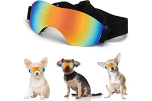 Dog Sunglasses, Flantor Medium Dog Goggles UV Protection Dog Sunglasses with Adjustable Strap for Medium and Small Dog