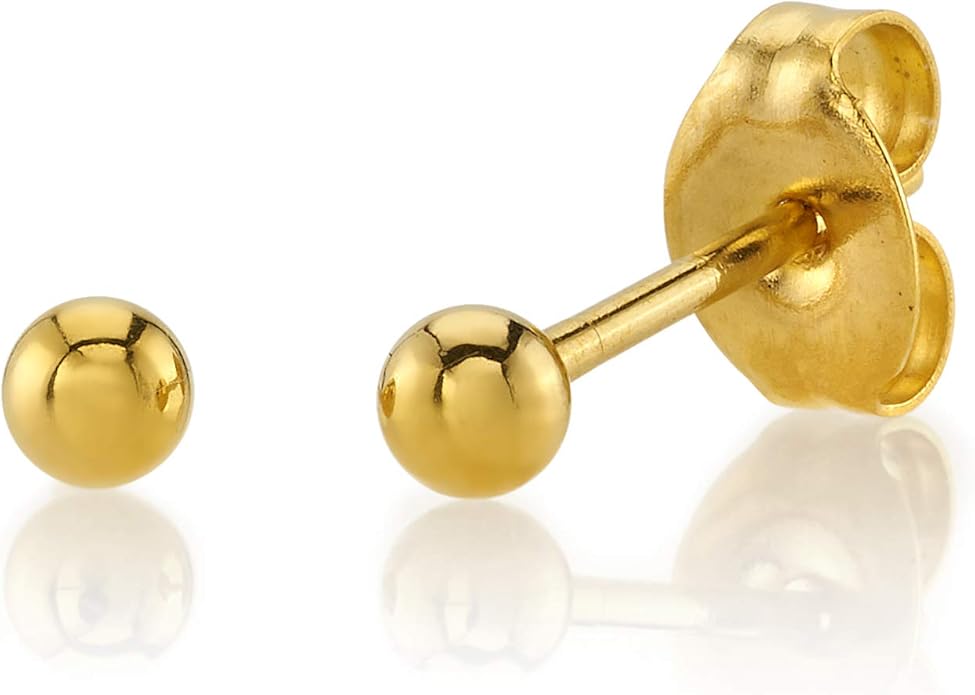 STUDEX Sensitive Stud Earrings Gold Plated 3mm Ball Health