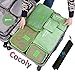 Cocoly 7pcs travel Organizers Packing Cubes Luggage Organizers Compression Pouches green