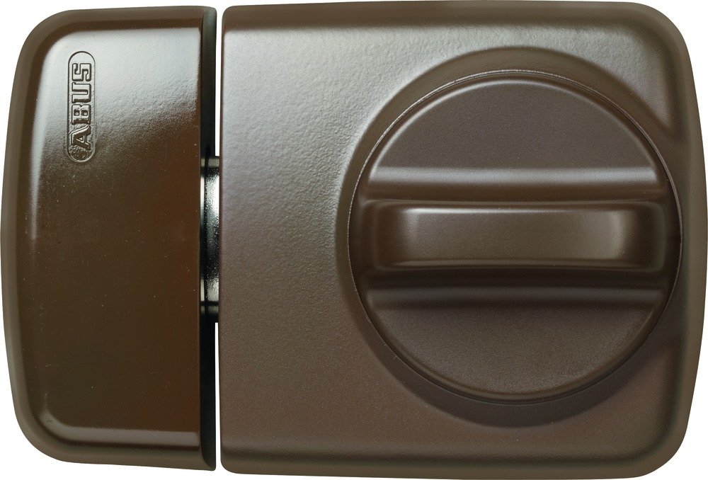 ABUS 7510 B Extra Door Lock with Turning Knob for Narrow-Frame Doors Brown