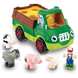 WOW Toys - Camion Benne Dustin à Pousser (Push & Go) - Pour Enfants - Sons Réalistes Et Benne Qui Bascule - Avec Personnage