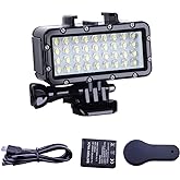 Suptig Diving Light - High Power Dimmable Waterproof LED Video Fill Night Underwater Light 147ft(45m) for Gopro Hero 13, 12,